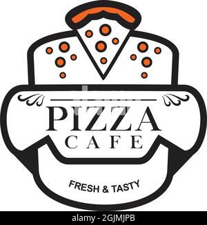 Pizza restaurant logo icon design vector template Stock Vector