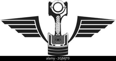 Piston icon logo design inspiration vector template Stock Vector