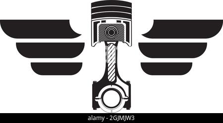 Piston logo icon design vector illustration template Stock Vector
