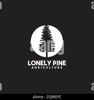 Pine tree icon logo design vector template Stock Vector