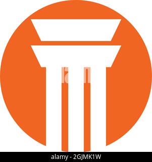 Concrete pillar icon logo design inspiration vector template Stock Vector