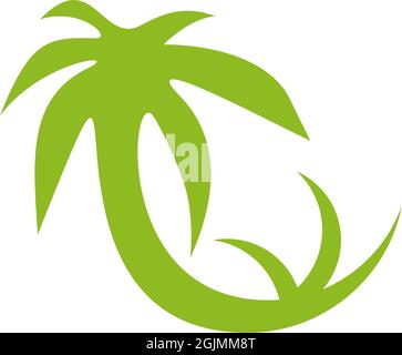 Coconut tree icon logo design inspiration vector template Stock Vector