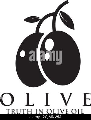 Olive oil company logo design vector illustration template Stock Vector