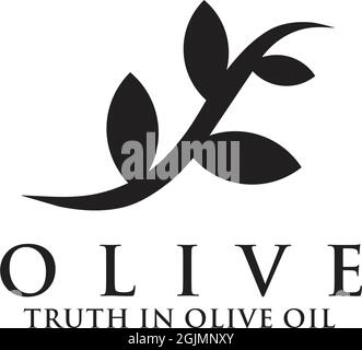 Olive oil company logo design vector illustration template Stock Vector