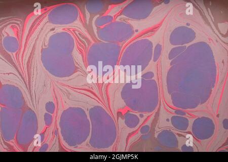 Abstract illustration with differently colored dote-shaped oily painting Stock Photo
