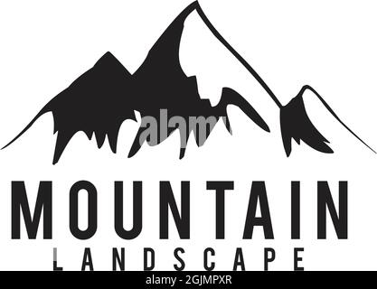 Mountain icon logo design inspiration vector illustration template Stock Vector
