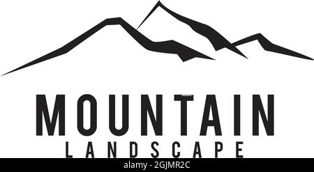 Mountain icon logo design inspiration vector illustration template Stock Vector