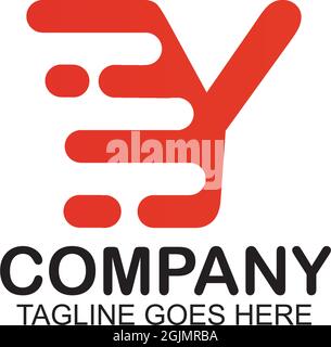 Y Motion letter logo design vector template ilustration Stock Vector