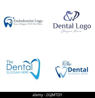 Dental clinic icon tooth vector logo design Stock Vector