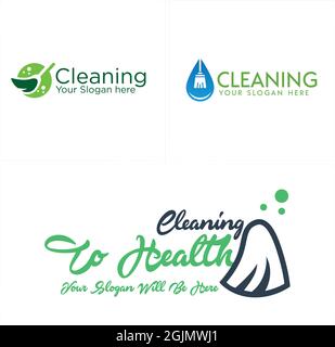 Cleaning service maintenance logo design Stock Vector