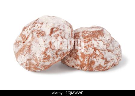 Two mint gingerbread isolated on white background Stock Photo
