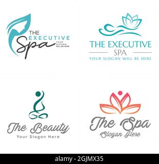 Spa beauty women logo design Stock Vector