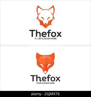 Fox head modern icon logo design Stock Vector