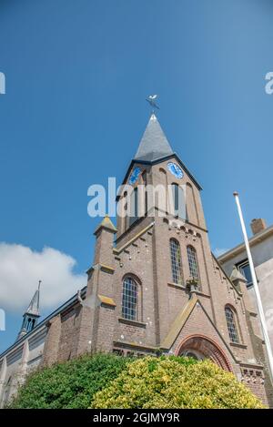 Oudeschild, Netherlands. August 2021. The Catholic St. Martin's Church in Oudeschild on the island of Texel. High quality photo Stock Photo