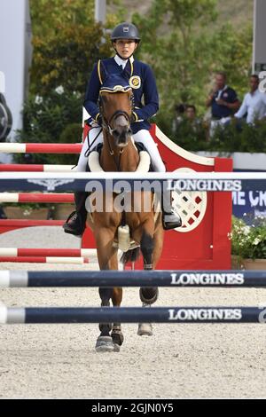 Anna Kellnerova (Prague Lions), Global Champions League, Longines Global Champions Tour Equestrian CSI 5 on September 10, 2021 at Circo Massimo in Rom Stock Photo