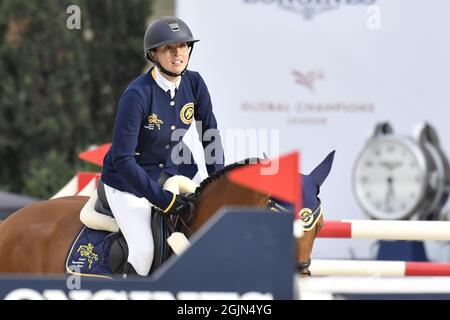 Rome, Italy. 10th Sep, 2021. Anna Kellnerova (Prague Lions), Global Champions League, Longines Global Champions Tour Equestrian CSI 5 on September 10, 2021 at Circo Massimo in Rome Credit: Independent Photo Agency/Alamy Live News Stock Photo