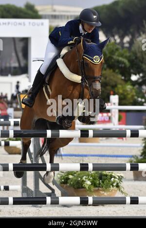 Anna Kellnerova (Prague Lions), Global Champions League, Longines Global Champions Tour Equestrian CSI 5 on September 10, 2021 at Circo Massimo in Rom Stock Photo