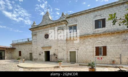 Muhraka monastery of the Carmelite on the Carmel mount . Stock Photo