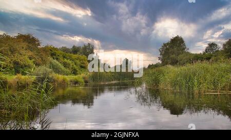 Water way of Wicken Fen Stock Photo