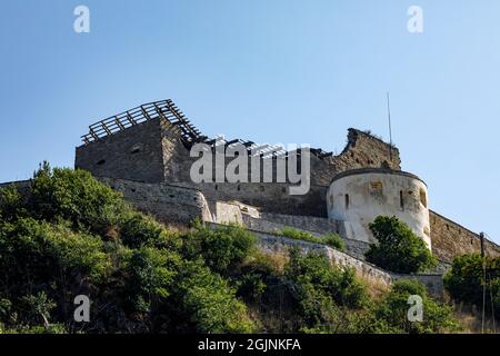 The Deva Castle in Romania Stock Photo