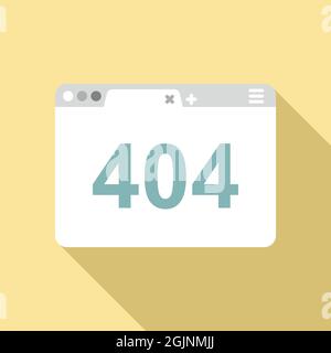 Browser error icon flat vector. Window computer Stock Vector