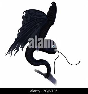 3d-illustration of an isolated fantasy firebird creature Stock Photo