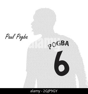 Paul Pogba vector illustration, the vector can be used for, magazine, news, web, collection, and etc Stock Vector