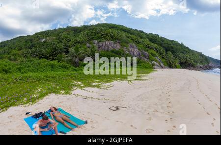 Beautiful Seychelles in the indian ocean Stock Photo