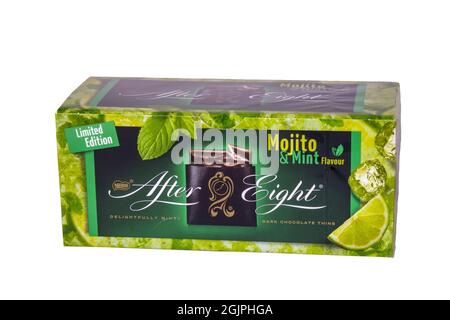 Box of after eight mint chocolates hi-res stock photography and