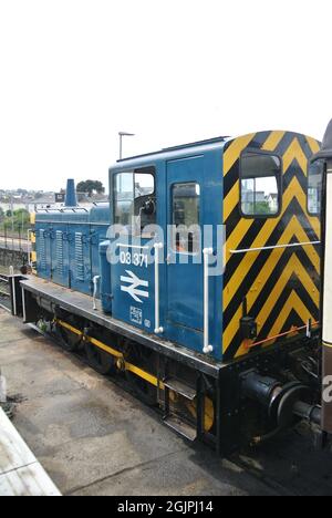 BR Class 03 diesel shunting locomotive operated by Dartmouth Steam Railway, at Paignton, Devon, England, UK. Stock Photo