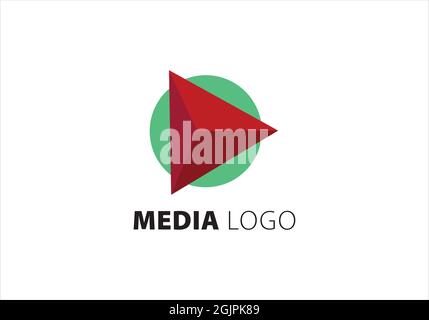 media logo design template and icon design Stock Vector