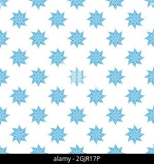 Seamless abstract floral or star pattern. Modern vector graphic. Geometric flower ornament. Ornament can be used for gift wrapping paper Stock Vector