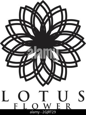 Lotus flower logo design inspiration vector illustration template Stock Vector