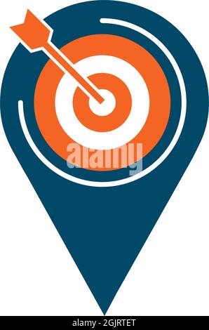 Pin location icon logo design inspiration vector template Stock Vector