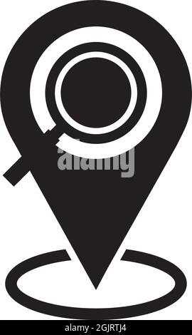 Pin location icon logo design inspiration vector template Stock Vector