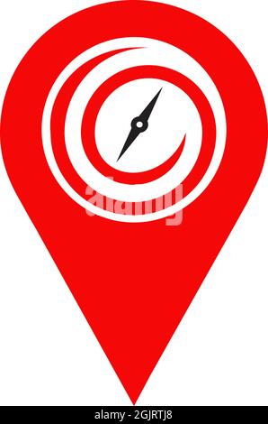 Pin location icon logo design inspiration vector template Stock Vector