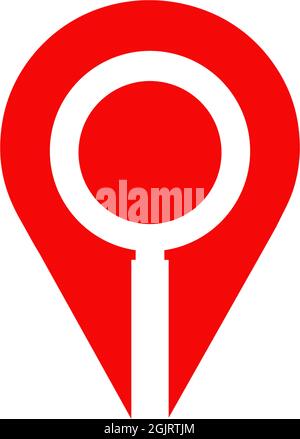 Pin location icon logo design inspiration vector template Stock Vector