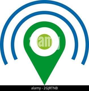 Pin location icon logo design inspiration vector template Stock Vector