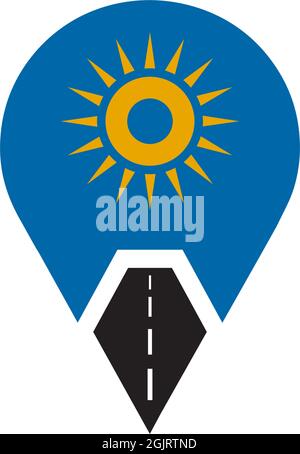 Pin location icon logo design inspiration vector template Stock Vector