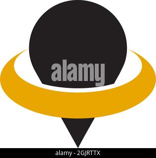 Pin location icon logo design inspiration vector template Stock Vector
