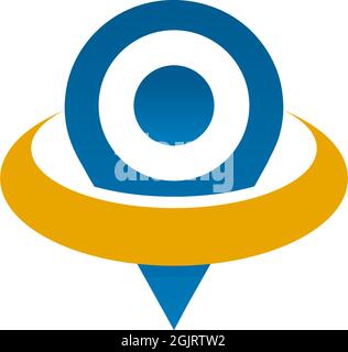 Pin location icon logo design inspiration vector template Stock Vector