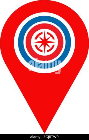 Pin location icon logo design inspiration vector template Stock Vector
