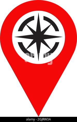 Pin location icon logo design inspiration vector template Stock Vector