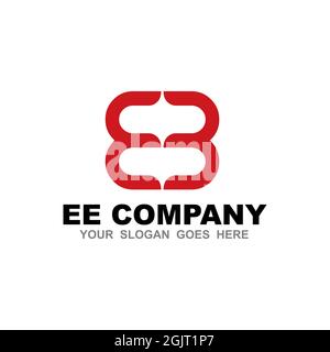 EE letter initial icon logo design inspiration vector template Stock Vector