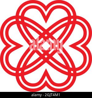 Knot love icon logo design inspiration vector template Stock Vector