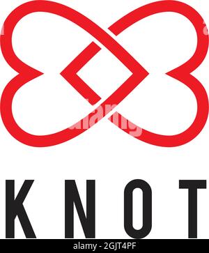 Knot love icon logo design inspiration vector template Stock Vector