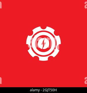 Industrial company logo design inspiration with using gear icon template Stock Vector