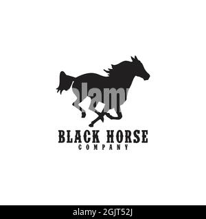 Horse icon logo design inspiration vector template Stock Vector