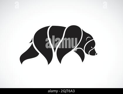Vector of bear design on white background. Wild Animals. Bear logo or icon. Easy editable layered vector illustration. Stock Vector
