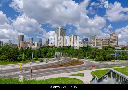 downtown city, edmonton Stock Photo